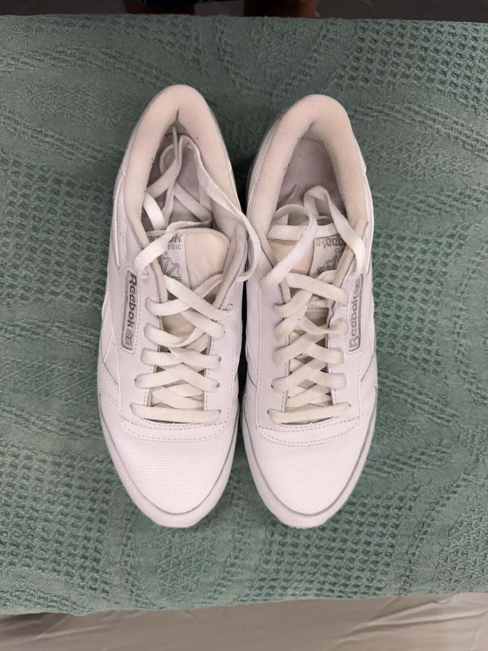 Reebok Royal Glide LX White Silver Metallic Sneakers